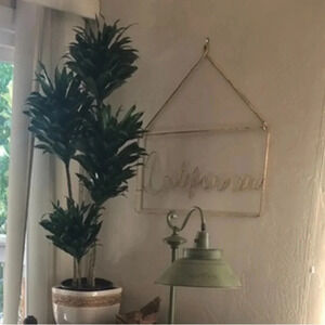 Gold metal california wall hanging